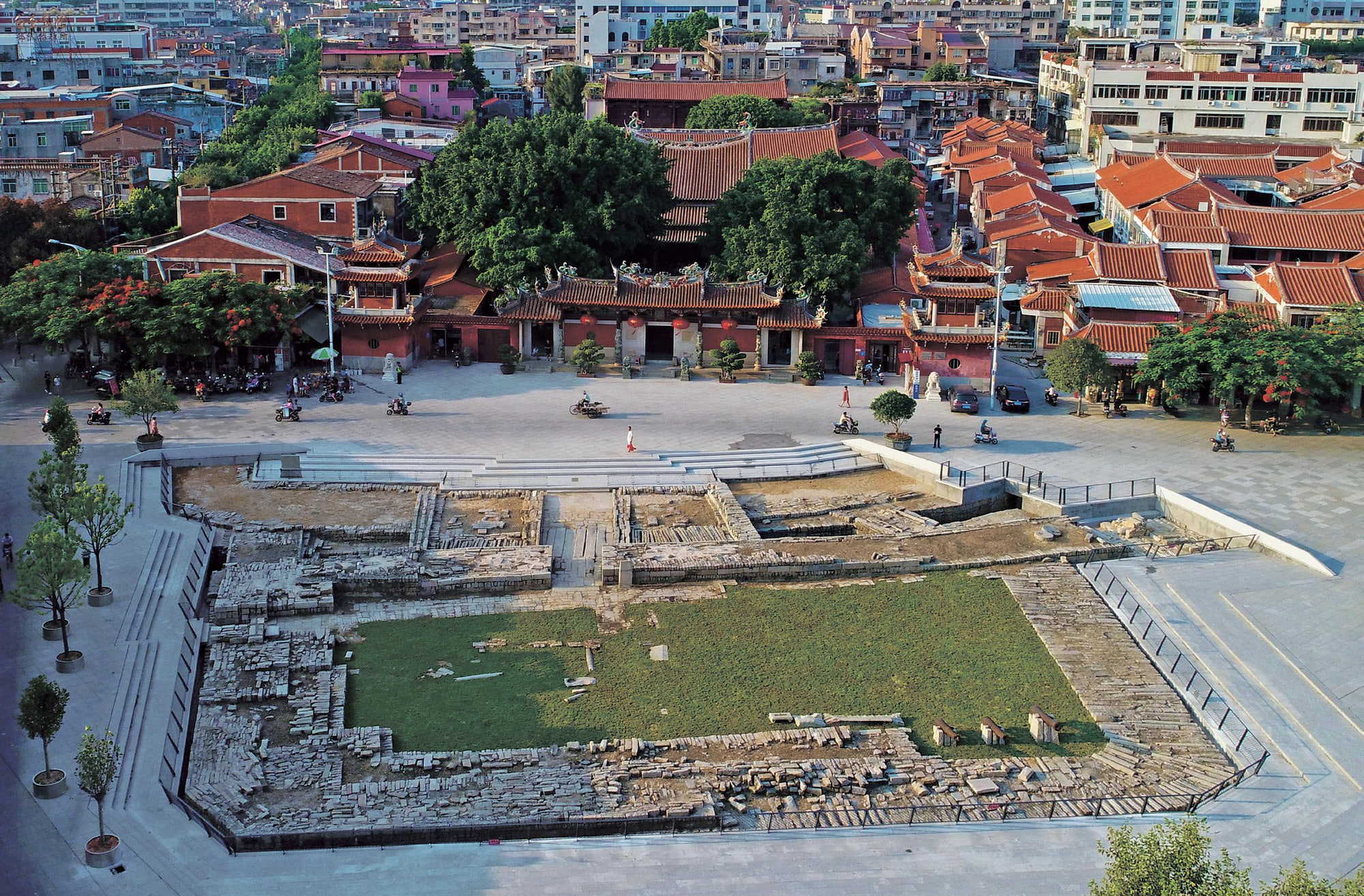 The archaeological remains of Deji Gate beside Tianhou Temple in Quanzhou