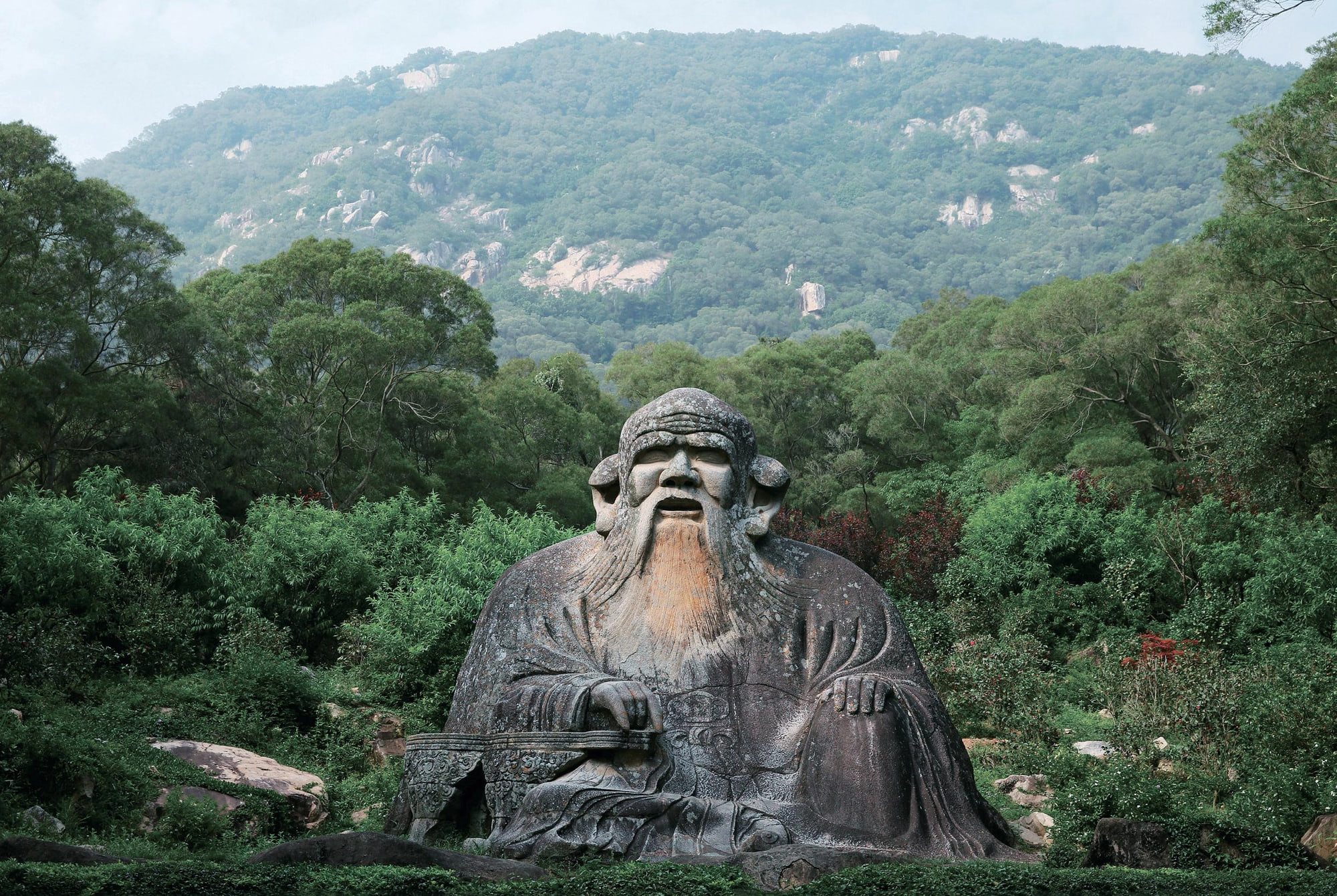 The rock-cut Statue of Lao Tze at Qingyuan Mountain in Quanzhou